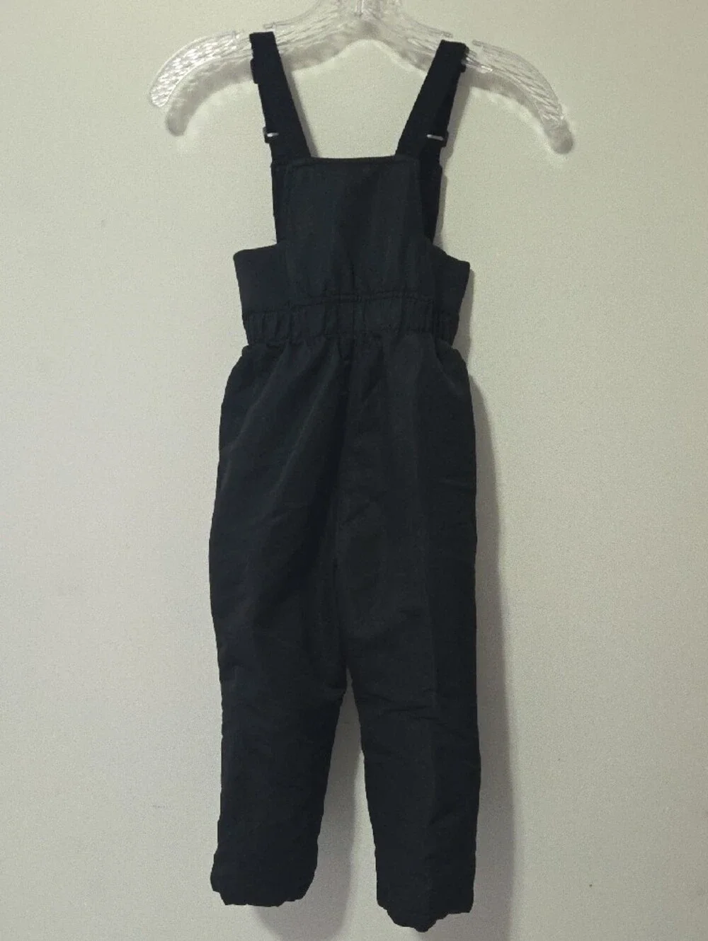 Swiss Tech Black Kids Snow Overalls with Reflective Trim
